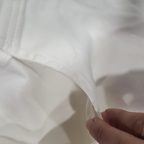 Denim and Company White Pants Stretchy Lace Design on Cuff of Leg S - Picture 2 of 6